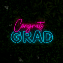 Congrats Grad Neon Sign - Reels Custom