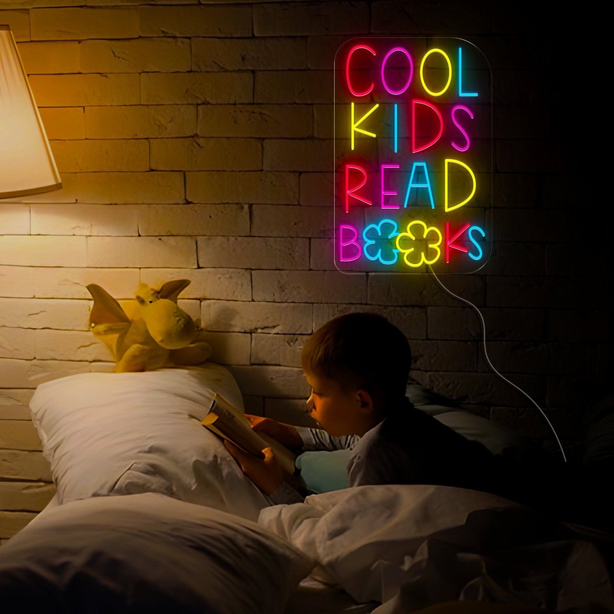 Cool Kids Read Books Neon Sign - Reels Custom