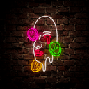 Cool Skull Skateboard Neon Sign - Reels Custom