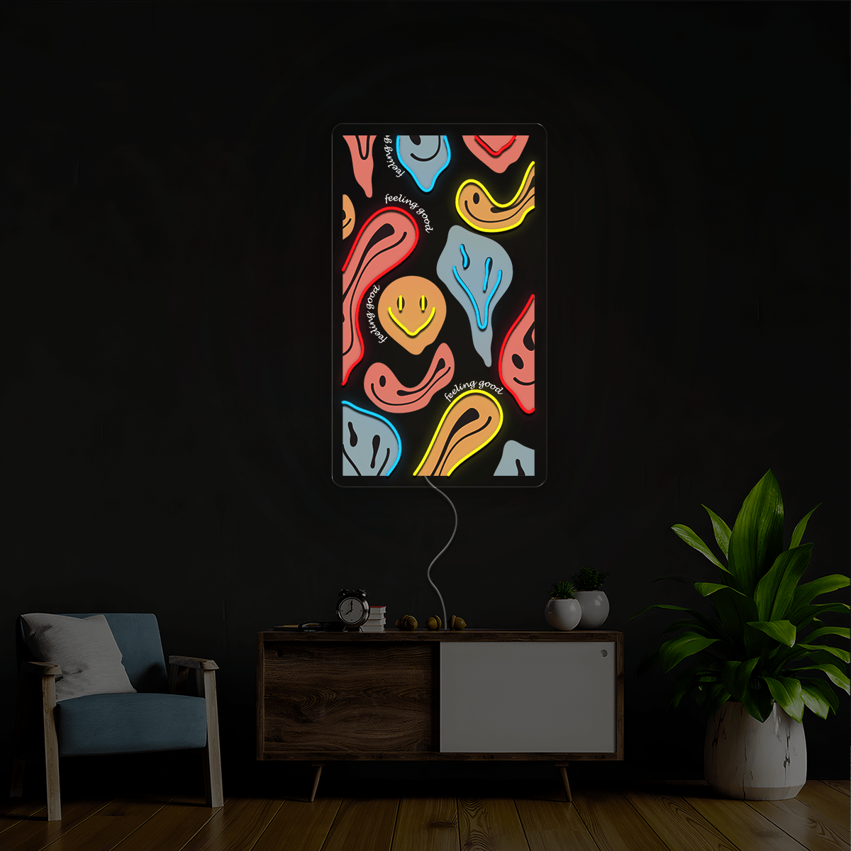 Cool Smiles Artwork Neon Sign - Reels Custom