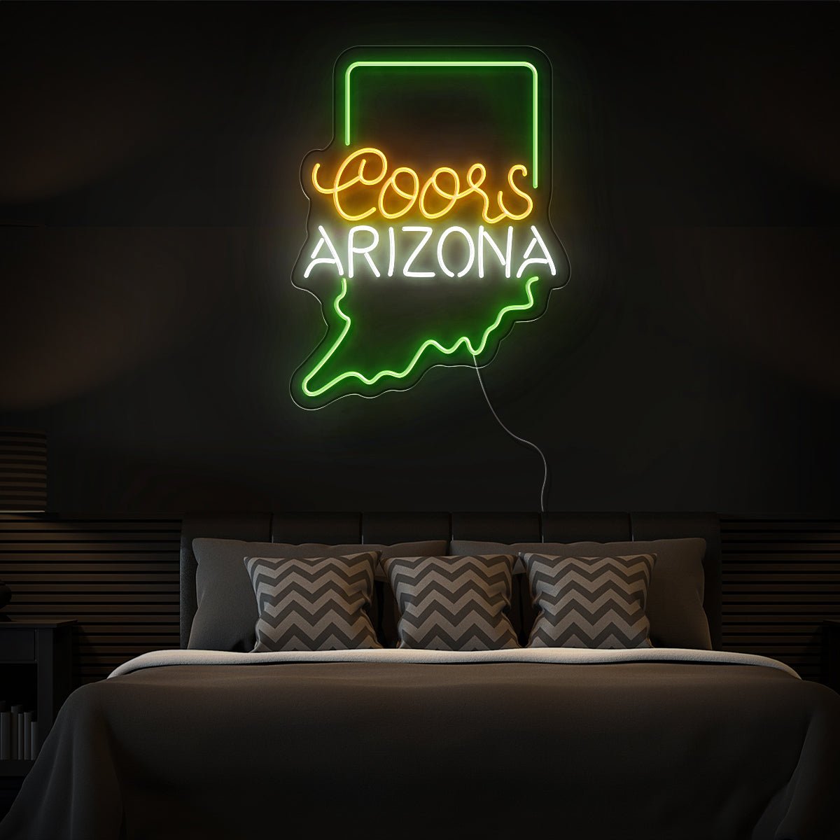 Coors American Arizona Maps Neon Sign - Reels Custom