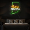 Coors American Arizona Maps Neon Sign - Reels Custom