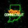 Coors American Connecticut Maps Neon Sign - Reels Custom