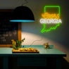 Coors American Georgia Maps Neon Sign - Reels Custom