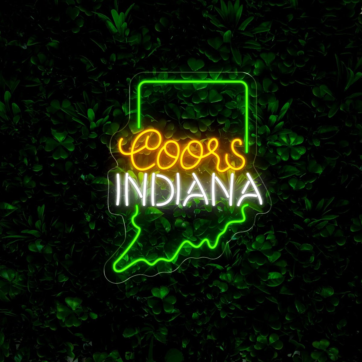 Coors American Indiana Maps Neon Sign - Reels Custom