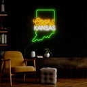 Coors American Kansas Maps Neon Sign - Reels Custom