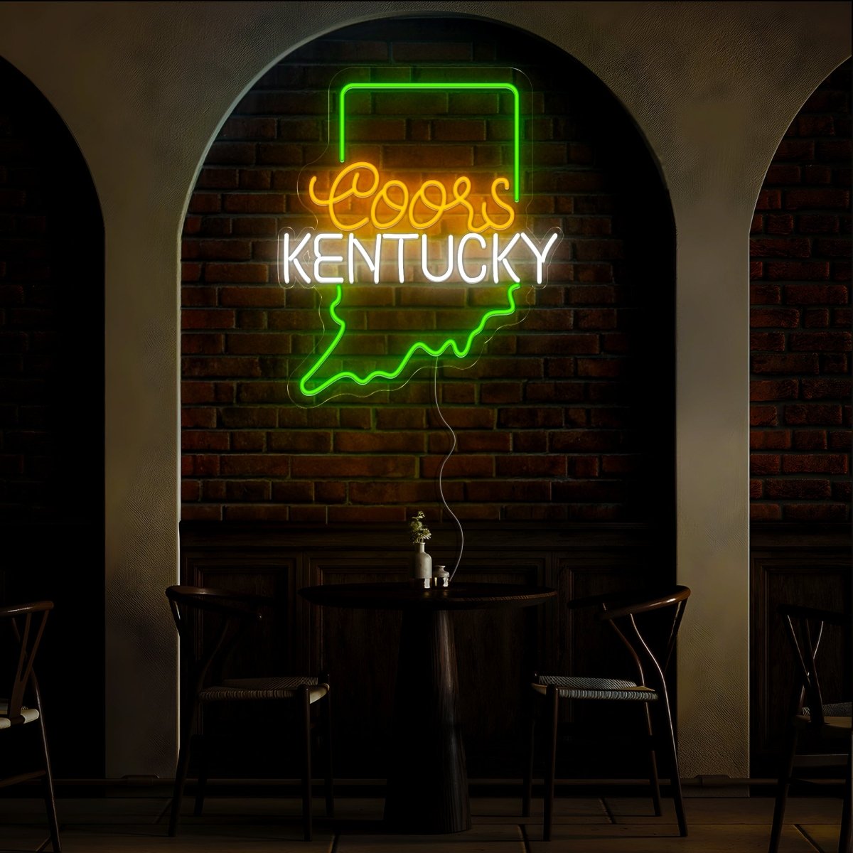 Coors American Kentucky Maps Neon Sign - Reels Custom