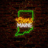 Coors American Maine Maps Neon Sign - Reels Custom