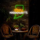Coors American Massachusetts Maps Neon Sign - Reels Custom