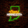 Coors American Minnesota Maps Neon Sign - Reels Custom