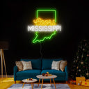 Coors American Mississippi Maps Neon Sign - Reels Custom