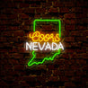 Coors American Nevada Maps Neon Sign - Reels Custom