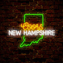 Coors American New Hampshire Maps Neon Sign - Reels Custom