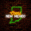 Coors American New Mexico Maps Neon Sign - Reels Custom