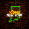 Coors American New York Maps Neon Sign - Reels Custom