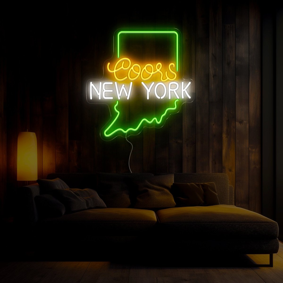 Coors American New York Maps Neon Sign - Reels Custom