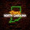 Coors American North Carolina Maps Neon Sign - Reels Custom