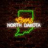 Coors American North Dakota Maps Neon Sign - Reels Custom