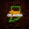 Coors American Oklahoma Maps Neon Sign - Reels Custom