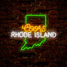 Coors American Rhode Island Maps Neon Sign - Reels Custom