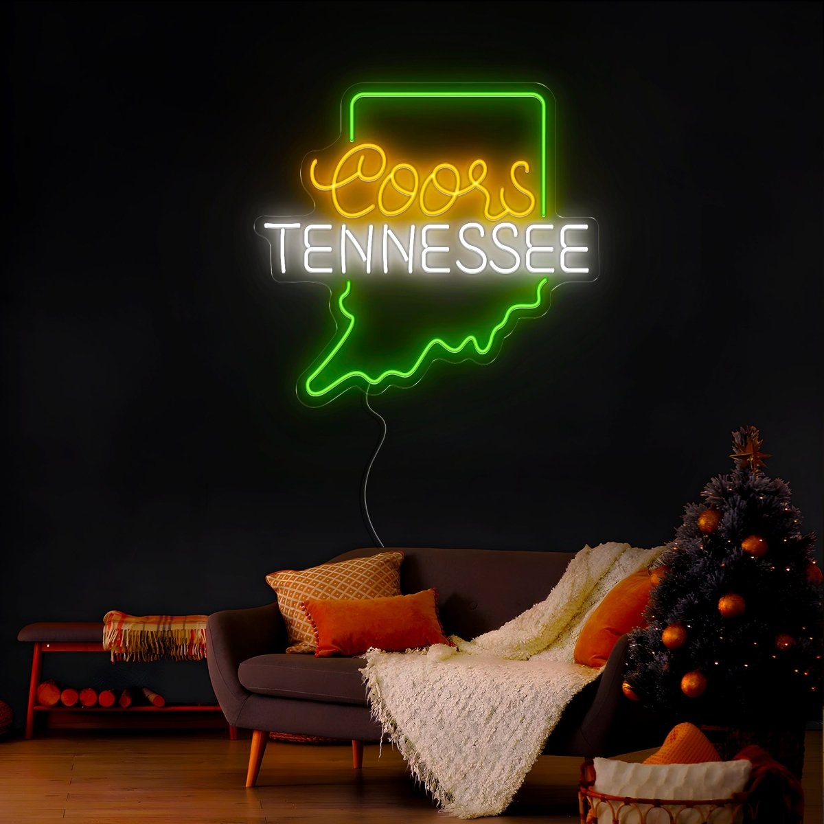 Coors American Tennessee Maps Neon Sign - Reels Custom