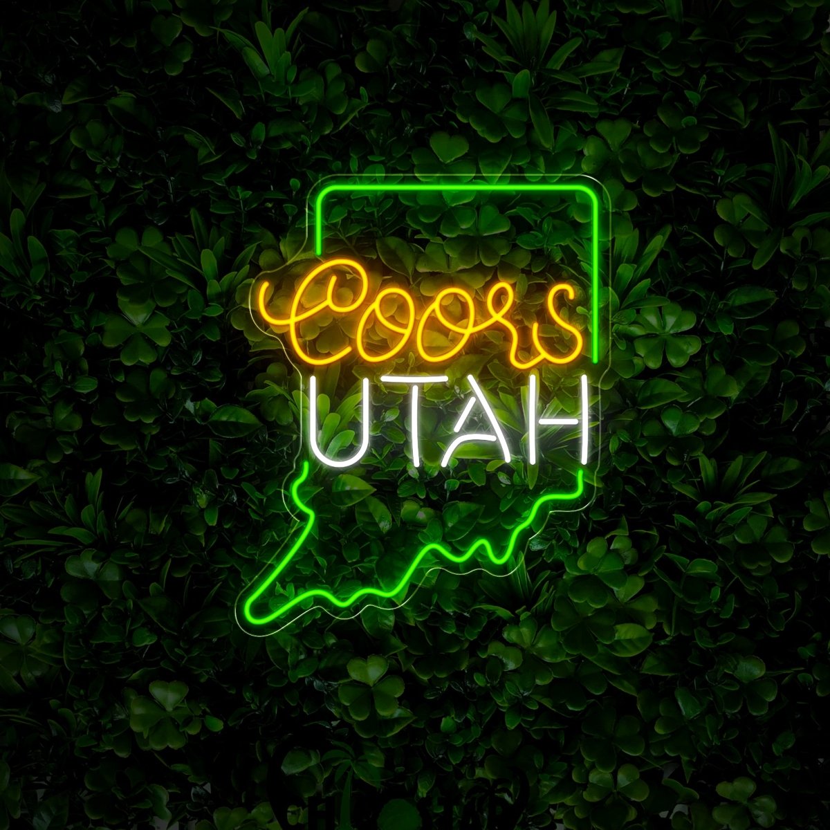 Coors American Utah Maps Neon Sign - Reels Custom