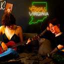 Coors American Virginia Maps Neon Sign - Reels Custom