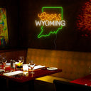 Coors American Wyoming Maps Neon Sign - Reels Custom