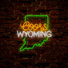 Coors American Wyoming Maps Neon Sign - Reels Custom