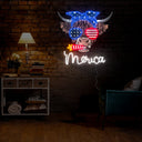 Cow Funny 4th Of July Artwork Neon Sign - Reels Custom