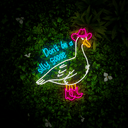 Cowboy Don't Be A Silly Goose Neon Sign - Reels Custom