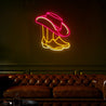 Cowboy Hat Shoe Neon Sign - Reels Custom