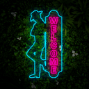 Cowboy Welcome Board Neon Sign - Reels Custom