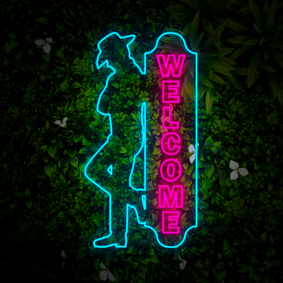 Cowboy Welcome Board Neon Sign - Reels Custom