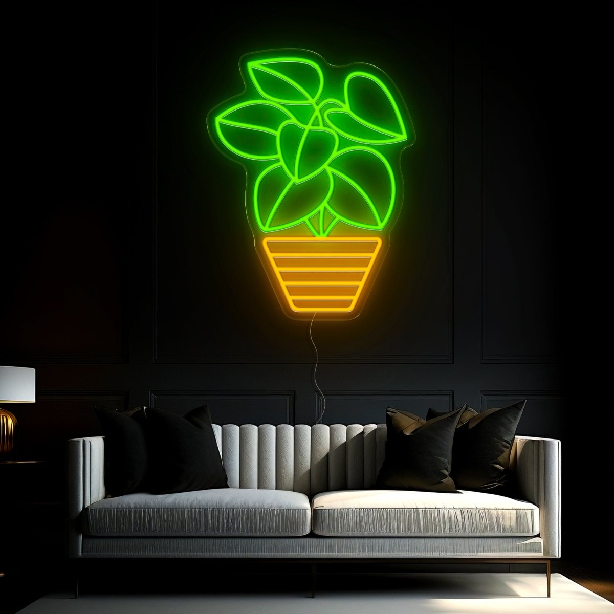 Crassula Money Plant Neon Sign - Reels Custom