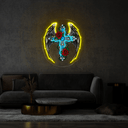 Cross with Roses Artwork Led Neon Sign - Reels Custom
