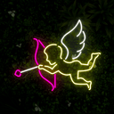 Cupid's Bow And Arrow Neon Sign - Reels Custom
