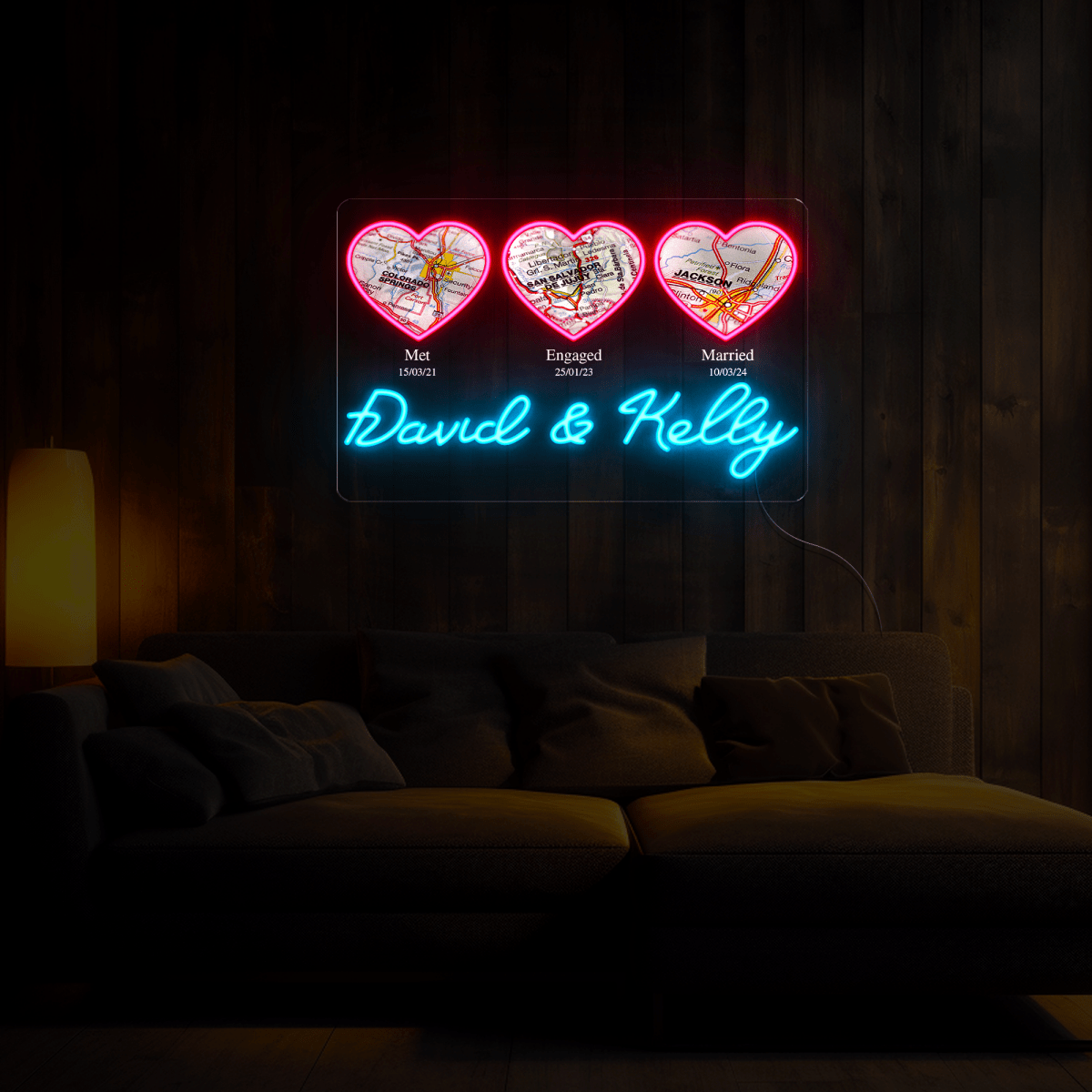 Custom Anniversary Artwork Neon Sign - Reels Custom