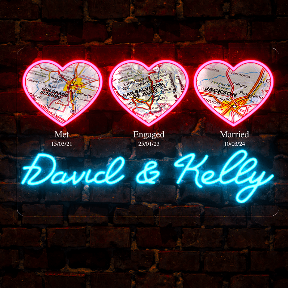 Custom Anniversary Artwork Neon Sign - Reels Custom