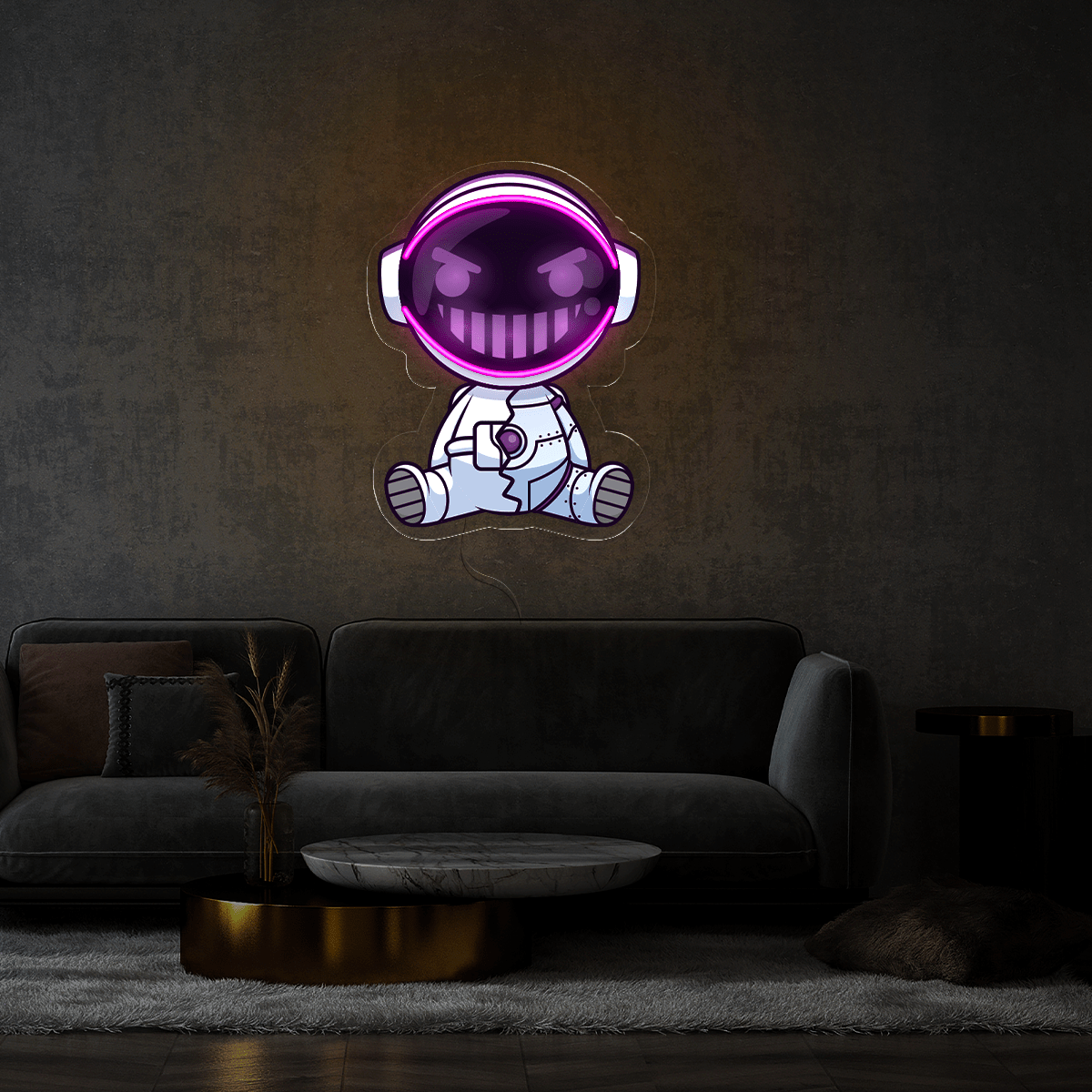 Cute Astronaut Robot Artwork Led Neon Sign - Reels Custom
