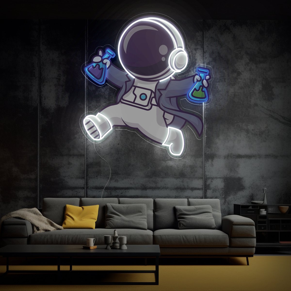 Cute Astronaut Scientist Space Artwork Led Neon Sign - Reels Custom