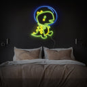 Cute Dinosaur Astronaut Space Neon Sign - Reels Custom