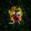 Cute Girl With Bubble Gum Neon Sign - Reels Custom