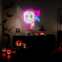 Cute Grim Reaper Character Neon Sign - Reels Custom