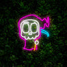 Cute Grim Reaper Character Neon Sign - Reels Custom