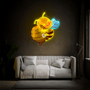 Cute Honey Bee Artwork Neon Sign - Reels Custom