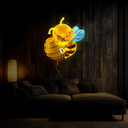 Cute Honey Bee Artwork Neon Sign - Reels Custom