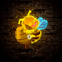 Cute Honey Bee Artwork Neon Sign - Reels Custom