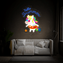 Cute Unicorn With Float Artwork Neon Sign - Reels Custom