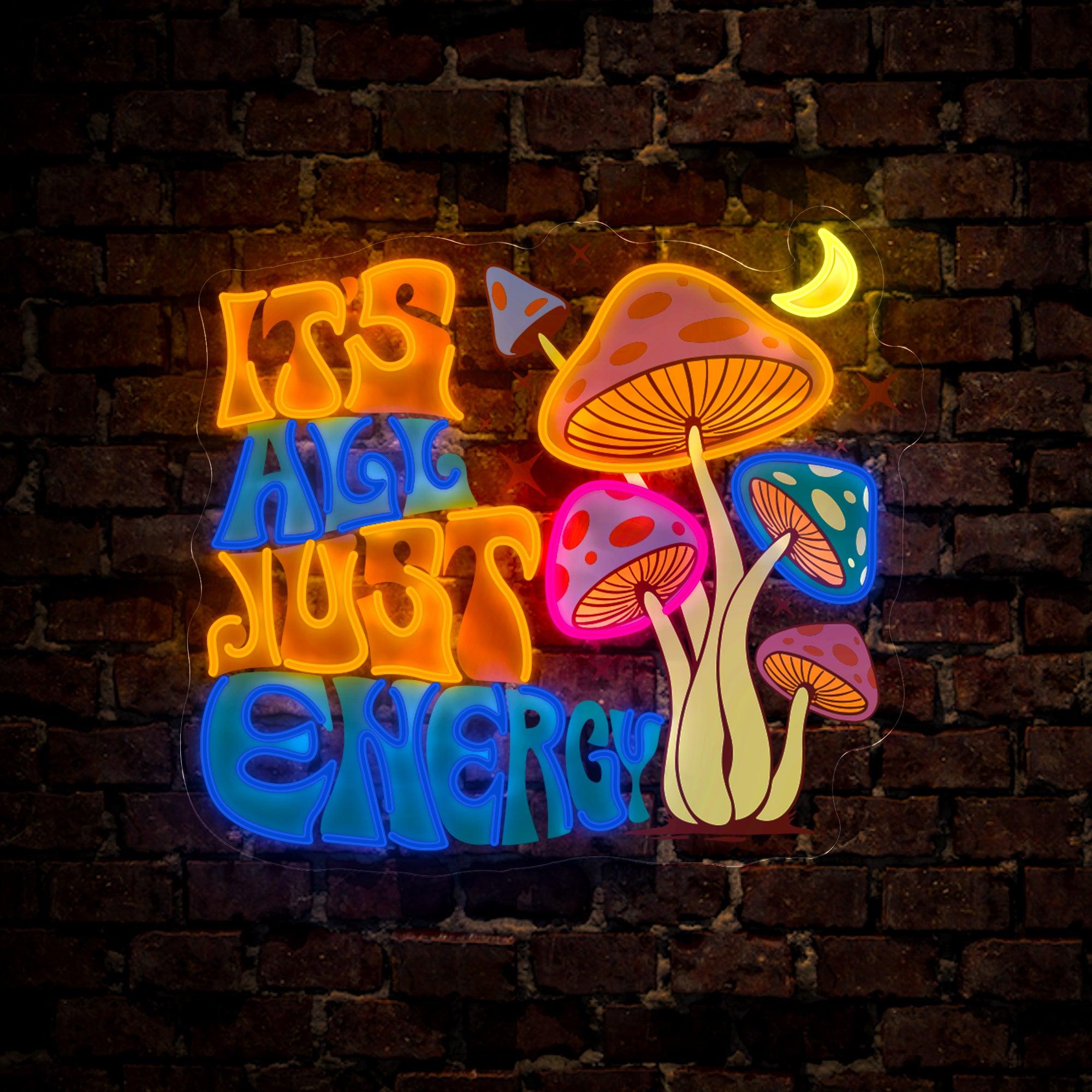 It's All Just Energy Hippie Artwork Led Neon Sign